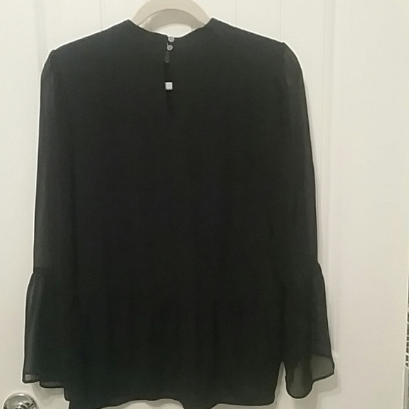 LOFT Black High Neck Shirt - Picture 2 of 2